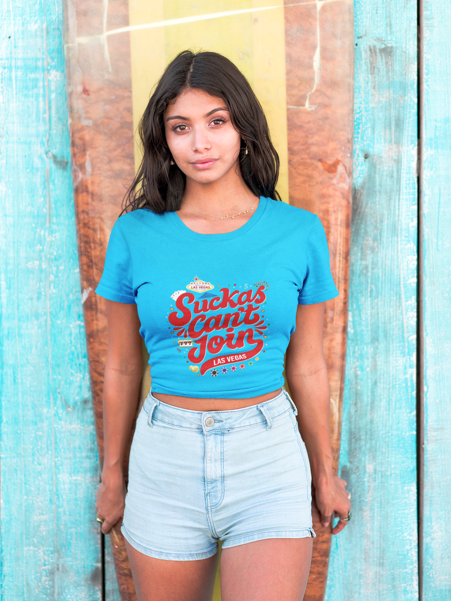 Crop Top Las Vegas tee (Red letters)