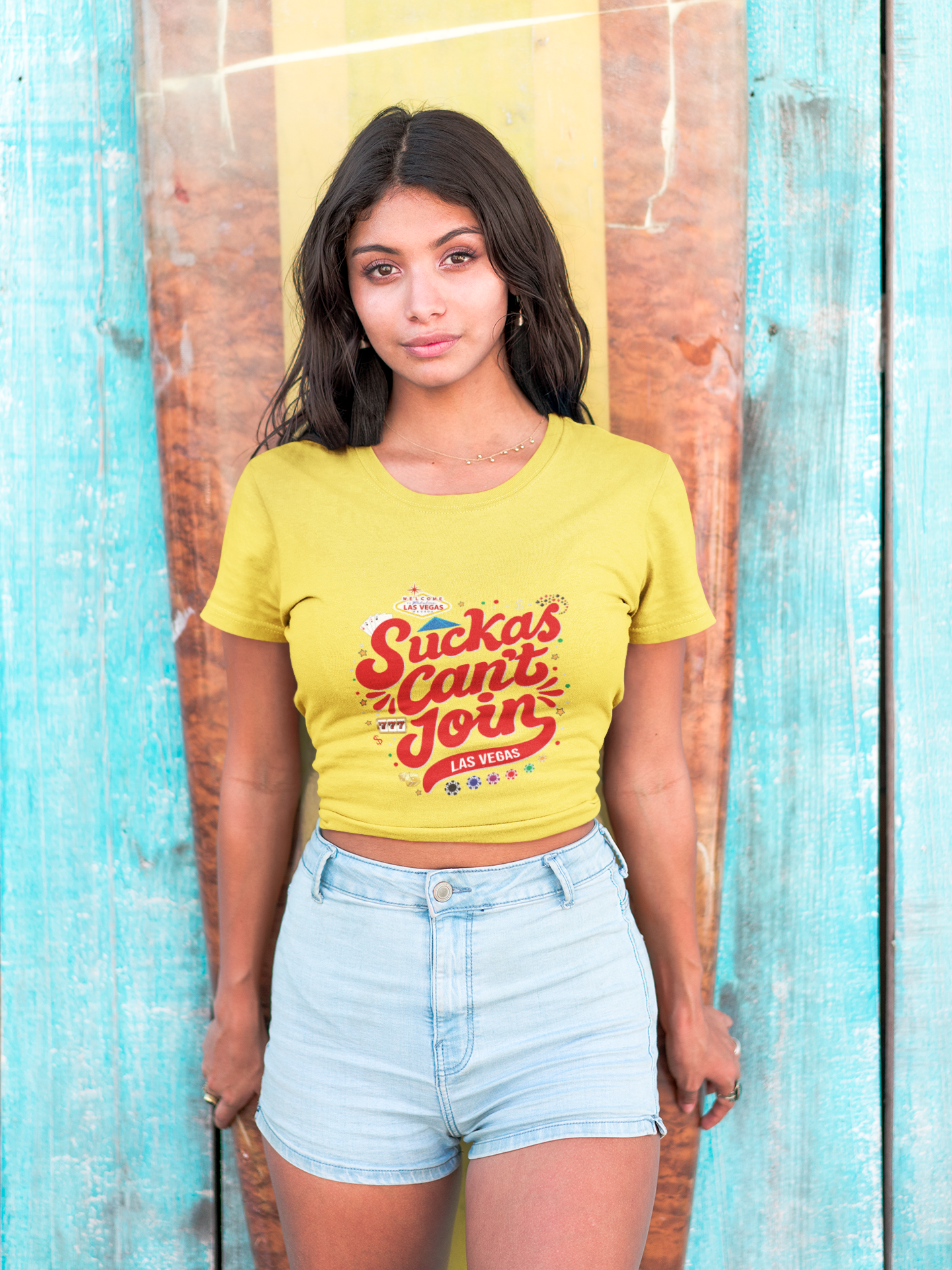 Crop Top Las Vegas tee (Red letters)