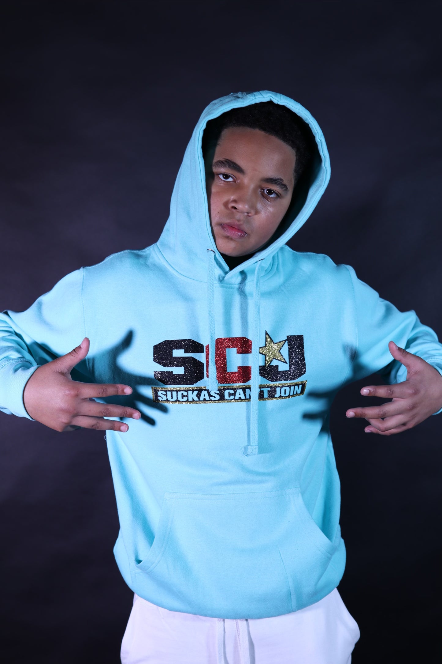 Teal SCJ Star Hoodie