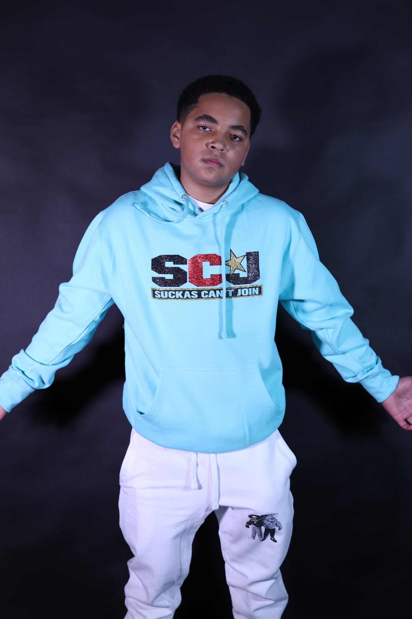 Teal SCJ Star Hoodie